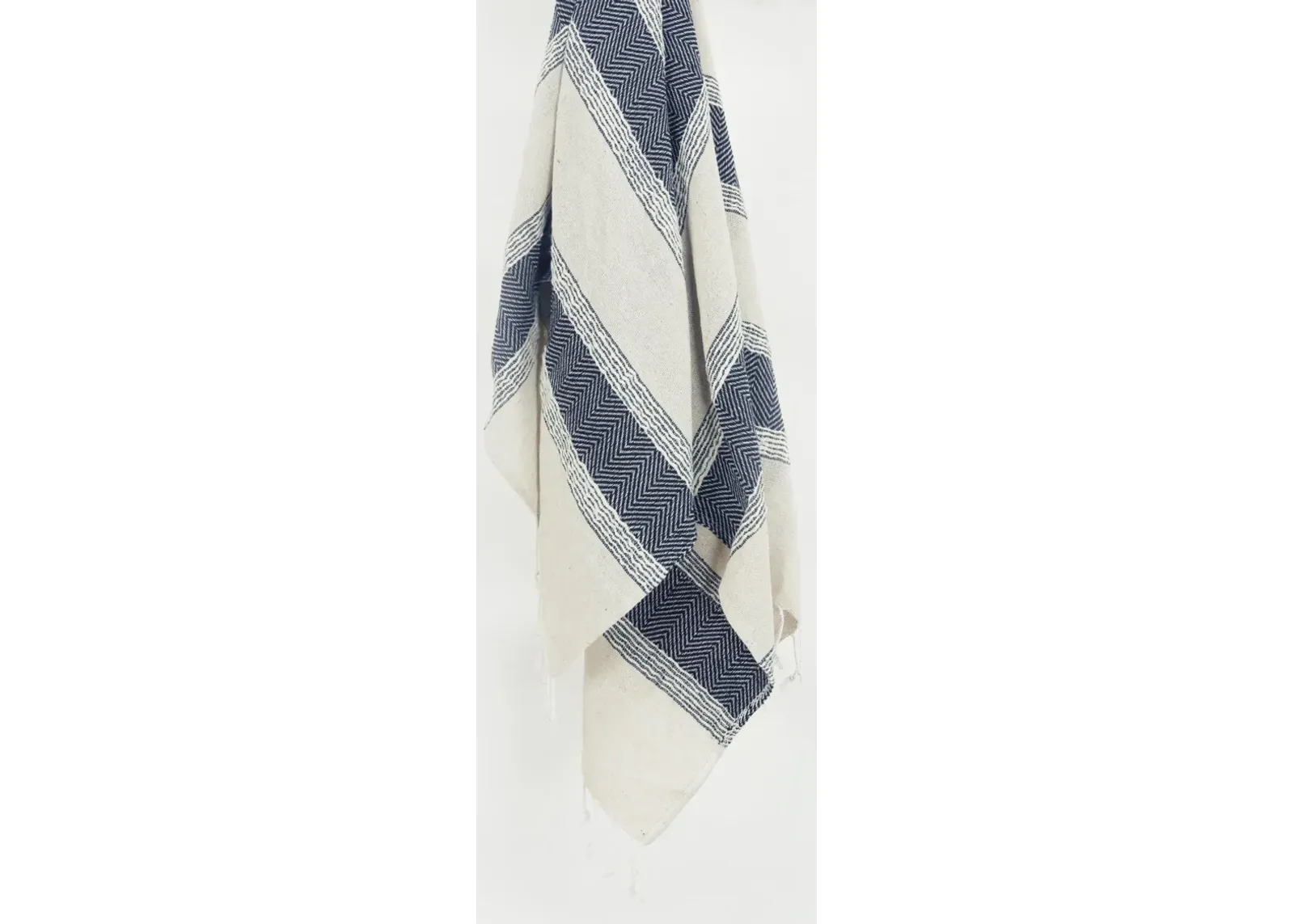 Stripe And Chevron Natural  Throw