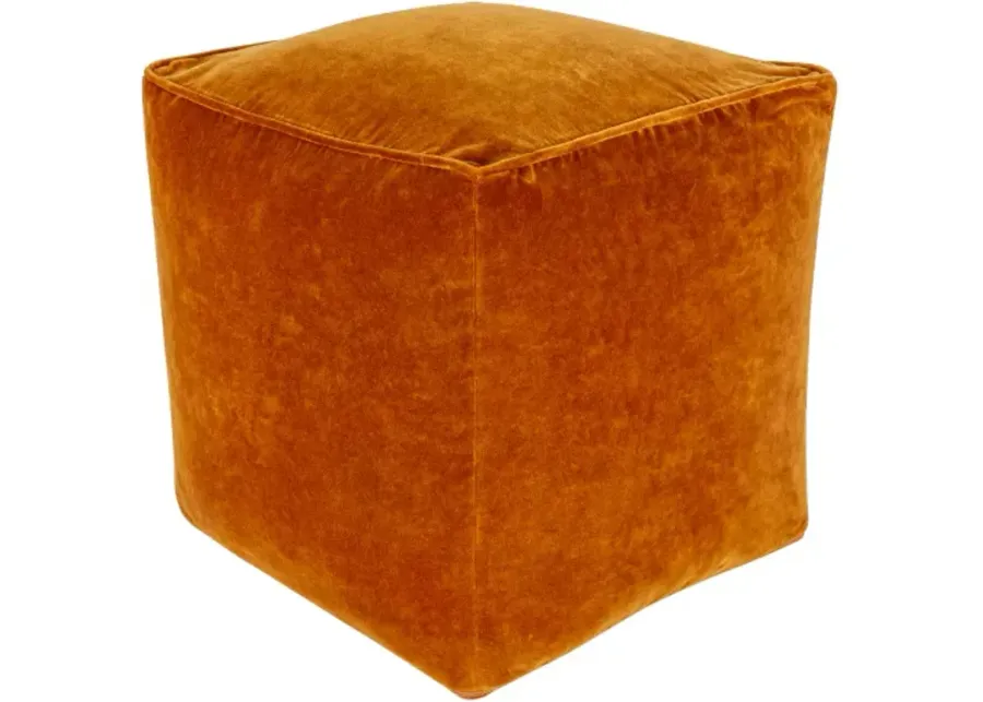 Cotton Velvet CVPF-020 16"H x 16"W x 16"D Pouf