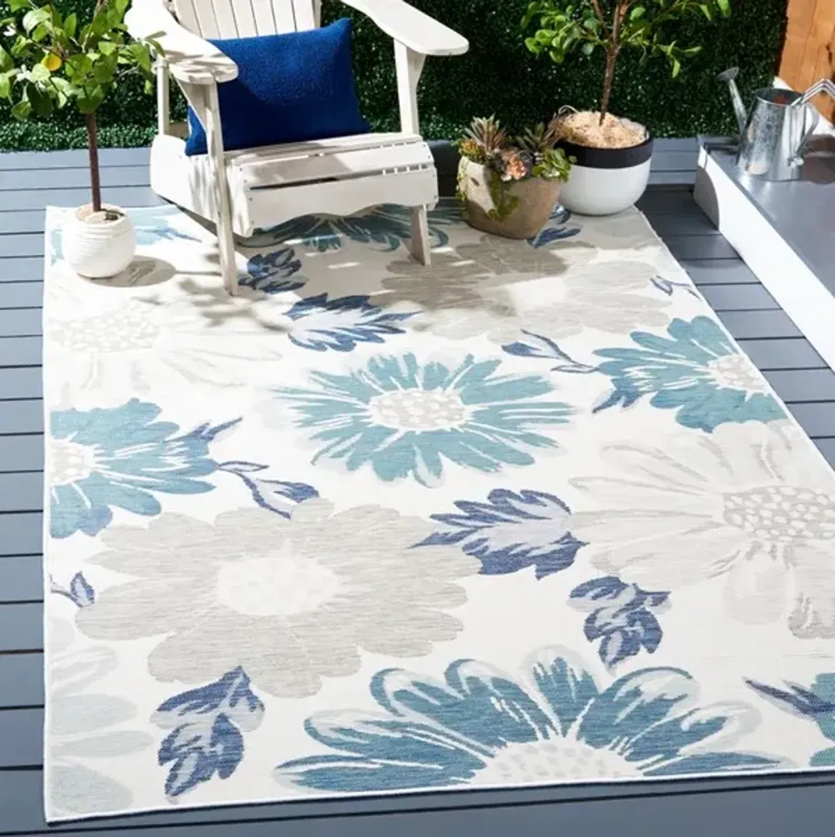 SUNRISE 689 Blue  5'-3' X 7'-7' Medium Rectangle Rug