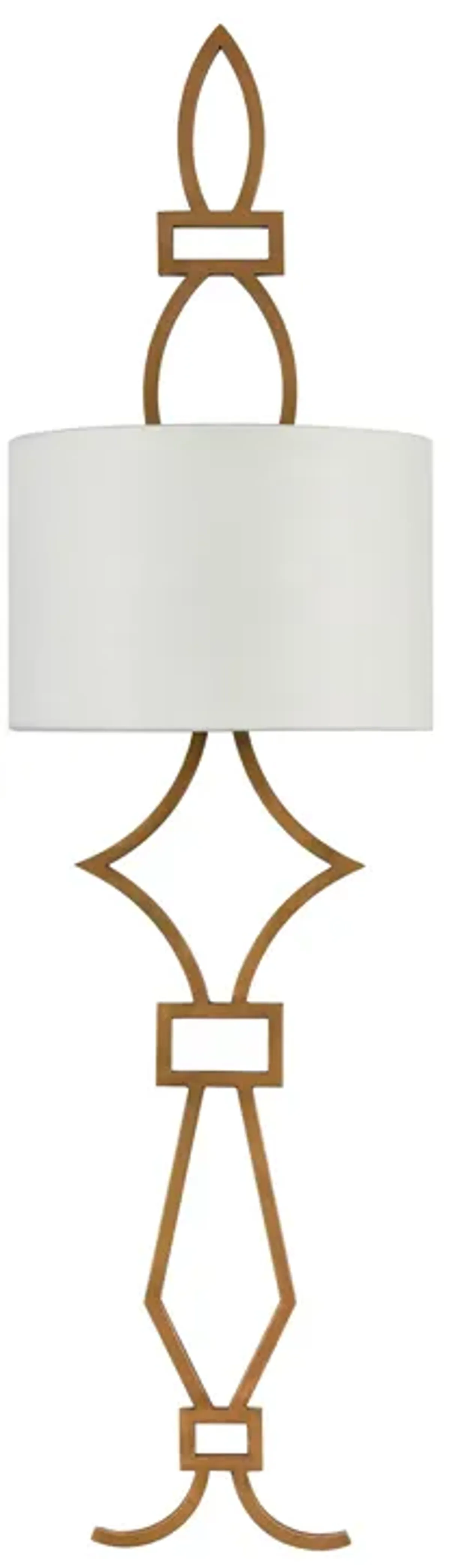 Harlech 38" High 2-Light Sconce - Painted Aged Brass