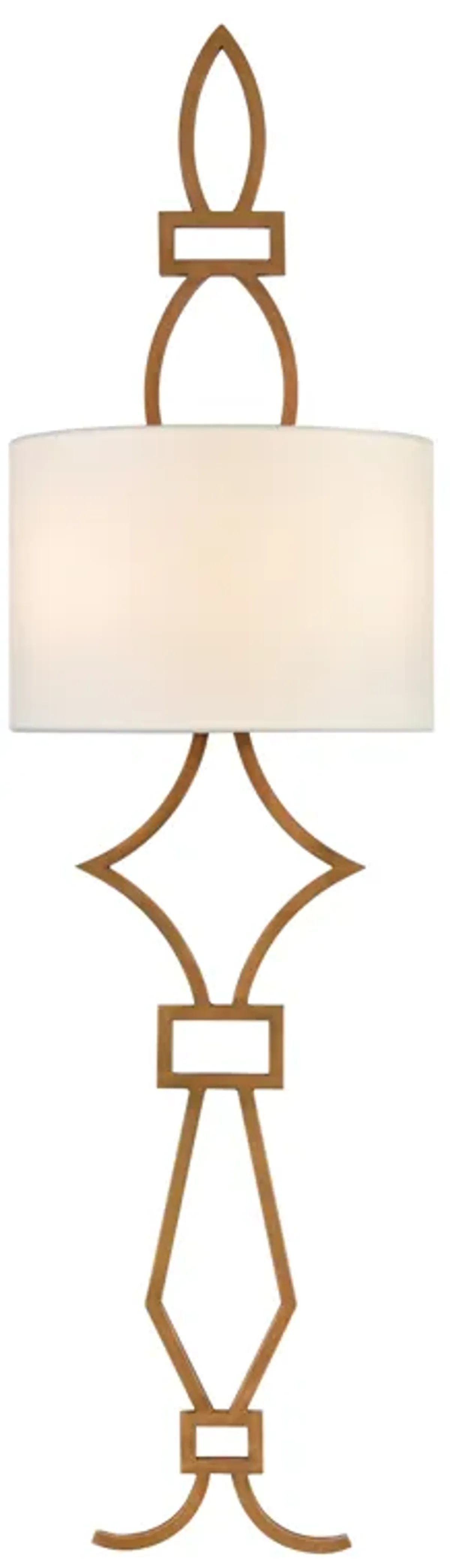 Harlech 38" High 2-Light Sconce - Painted Aged Brass