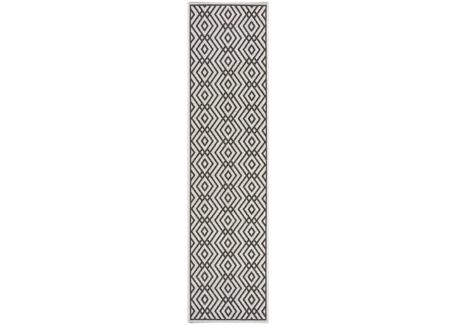 LINDEN 126 Collection LND126A-28 Light Grey / Charcoal 2'-2" X 8'