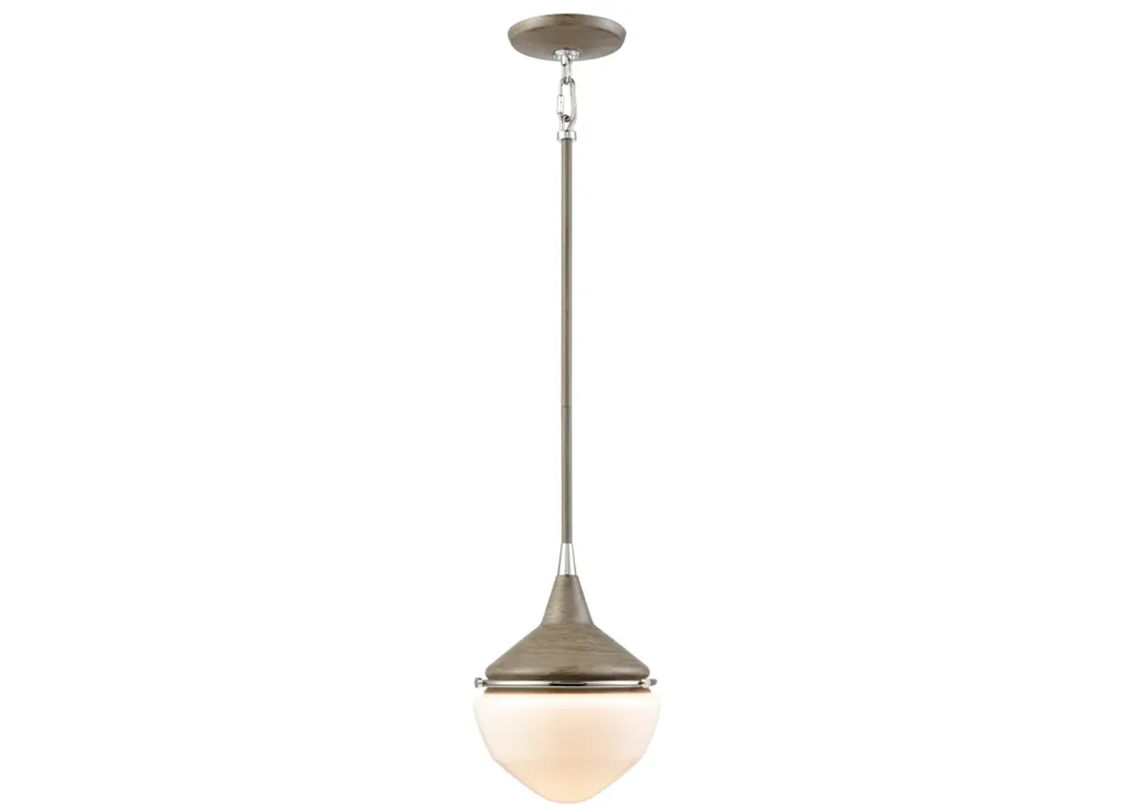 Mid-Century Schoolhouse 12" Wide 1-Light Mini Pendant - Pecan