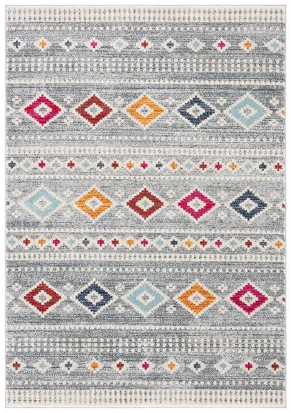 Adirondack Contemporary Grey / Beige 2'-6" X 8' Powerloomed Rug