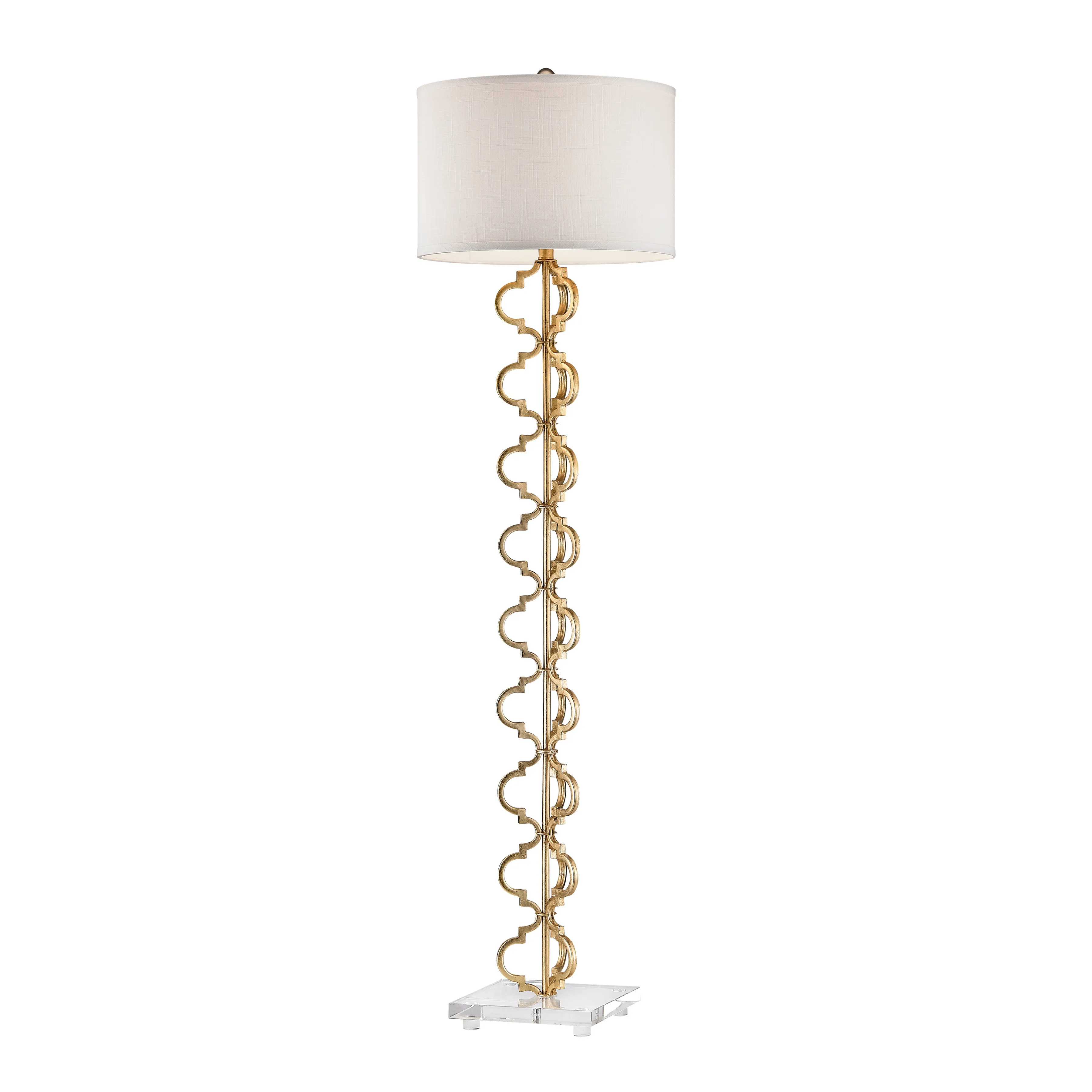 Castile 62" High 1-Light Floor Lamp - Gold Leaf