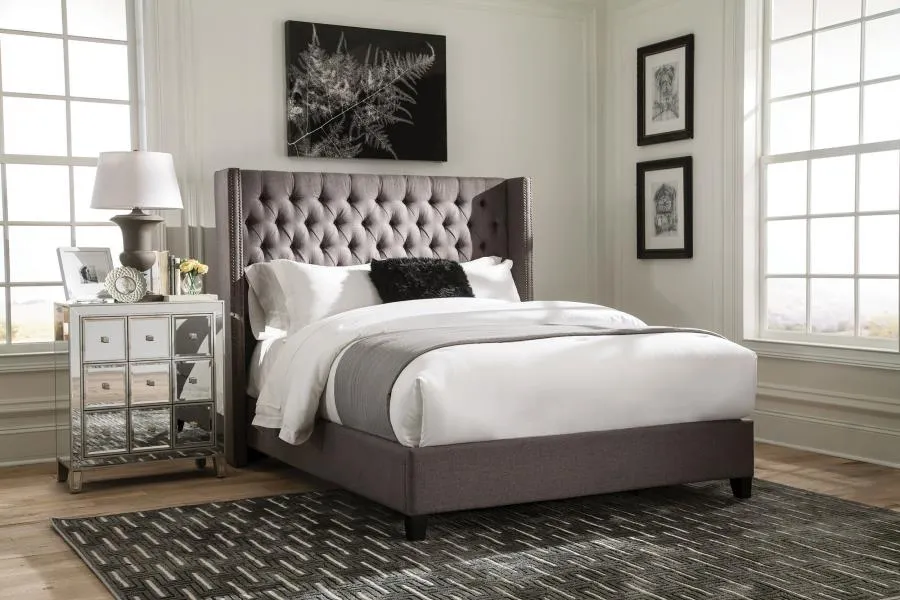 Elland Demi-Wing Upholstered Bed