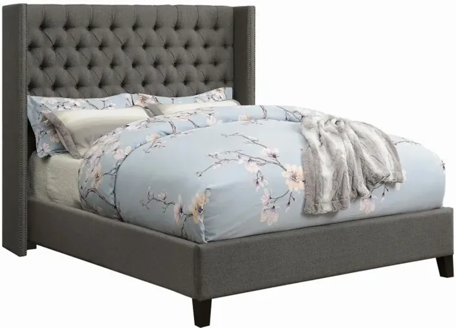 Elland Demi-Wing Upholstered Bed