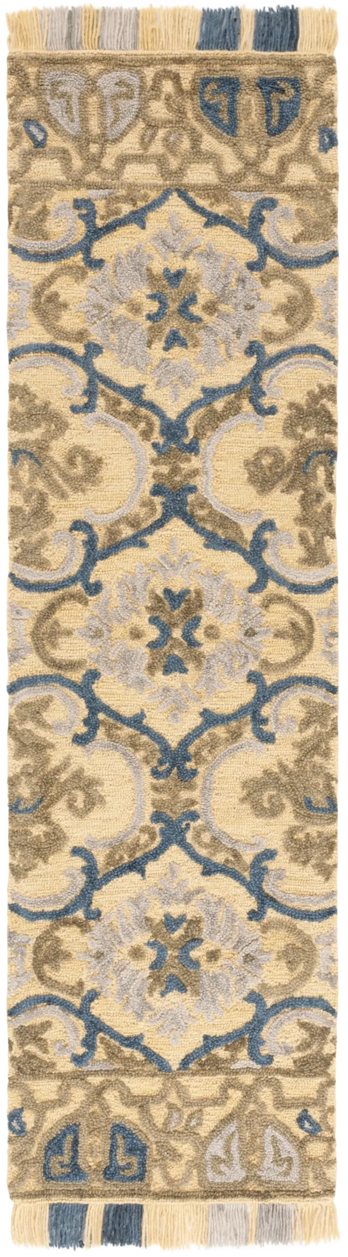 BLOSSOM 422 GOLD  2'-3' x 8' Runner Rug