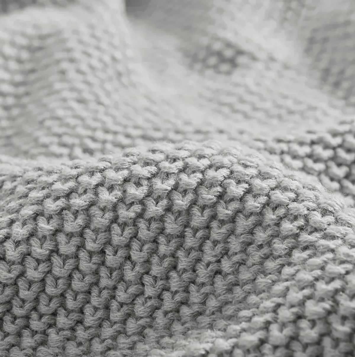 INK+IVY Bree Knit Grey Blanket