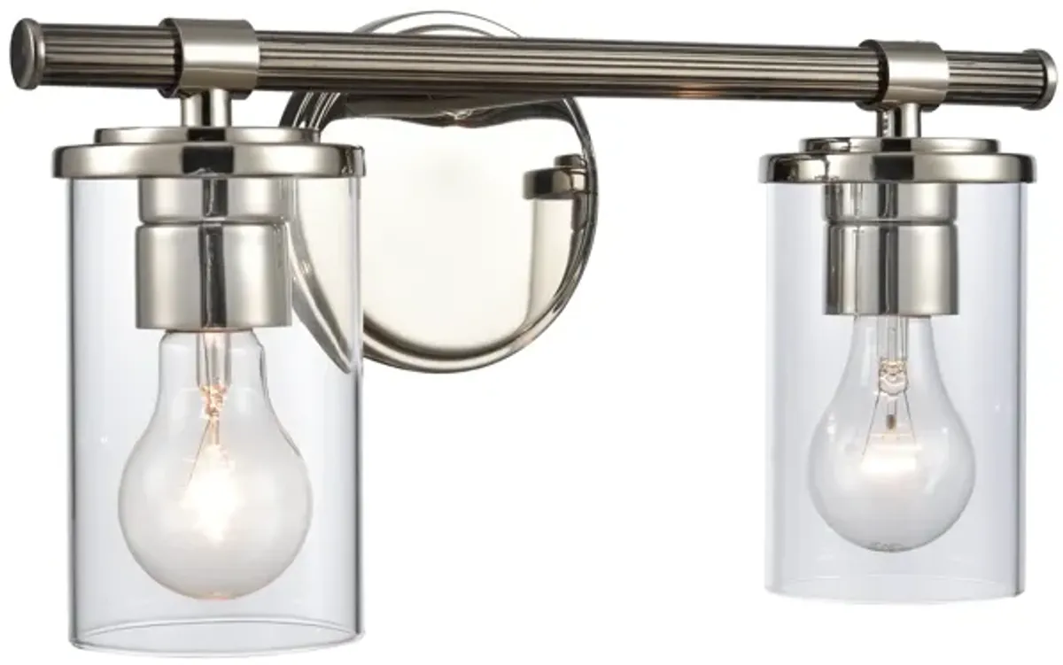 Burrow 15'' Wide 2-Light Vanity Light - Polished Nickel