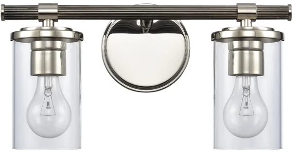 Burrow 15'' Wide 2-Light Vanity Light - Polished Nickel