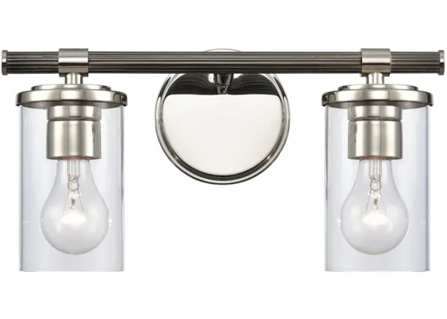 Burrow 15'' Wide 2-Light Vanity Light - Polished Nickel