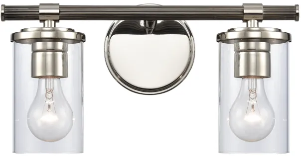 Burrow 15'' Wide 2-Light Vanity Light - Polished Nickel