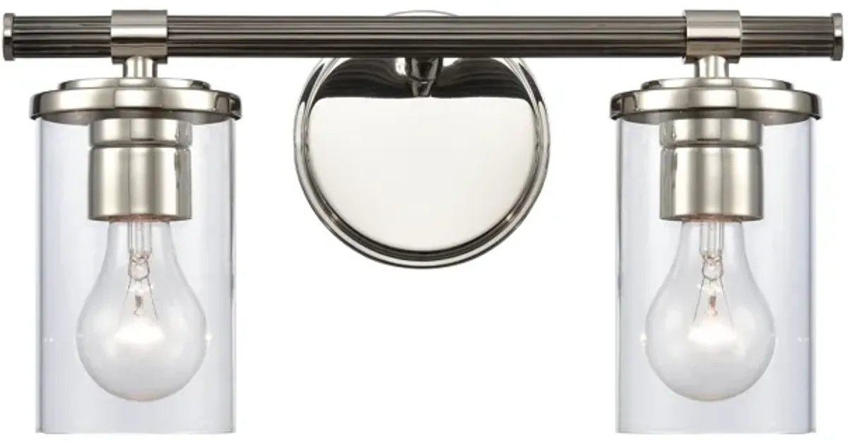 Burrow 15'' Wide 2-Light Vanity Light - Polished Nickel