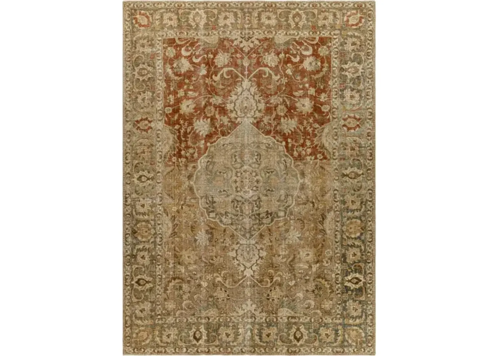 Antique One of a Kind AOOAK-1128 7'9" x 11'3" Handmade Rug