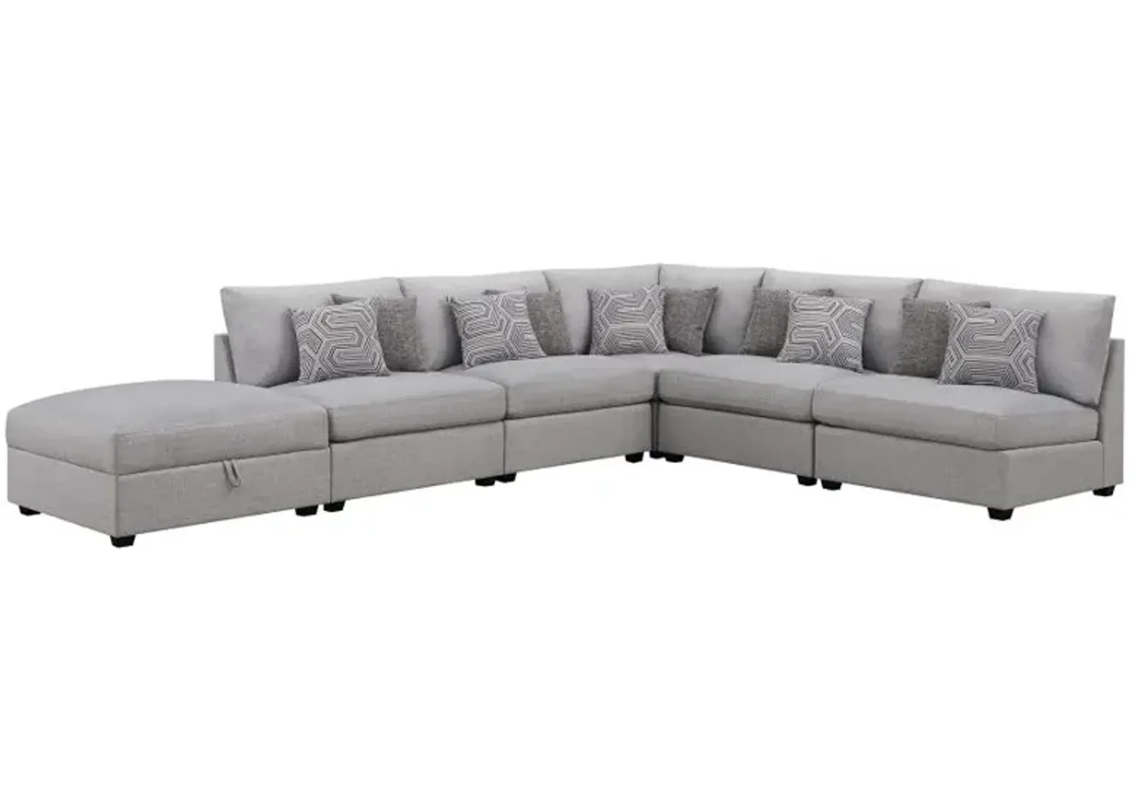 Cambria 6-piece Upholstered Modular Sectional Grey