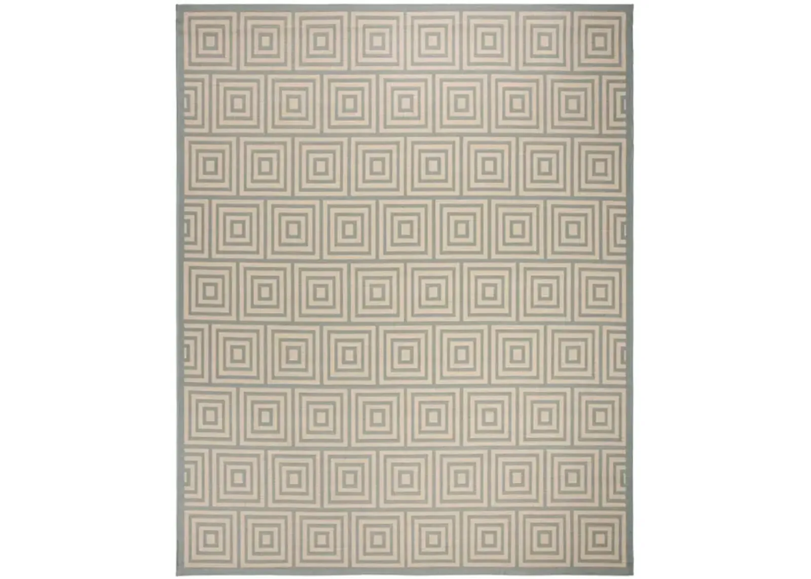 LINDEN 173 Collection LND173L-9 Cream / Aqua 9' X 12'