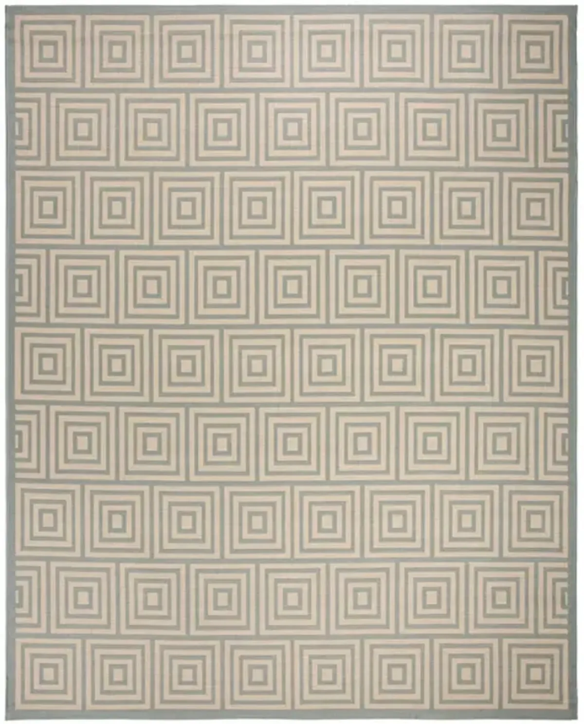 LINDEN 173 Collection LND173L-9 Cream / Aqua 9' X 12'