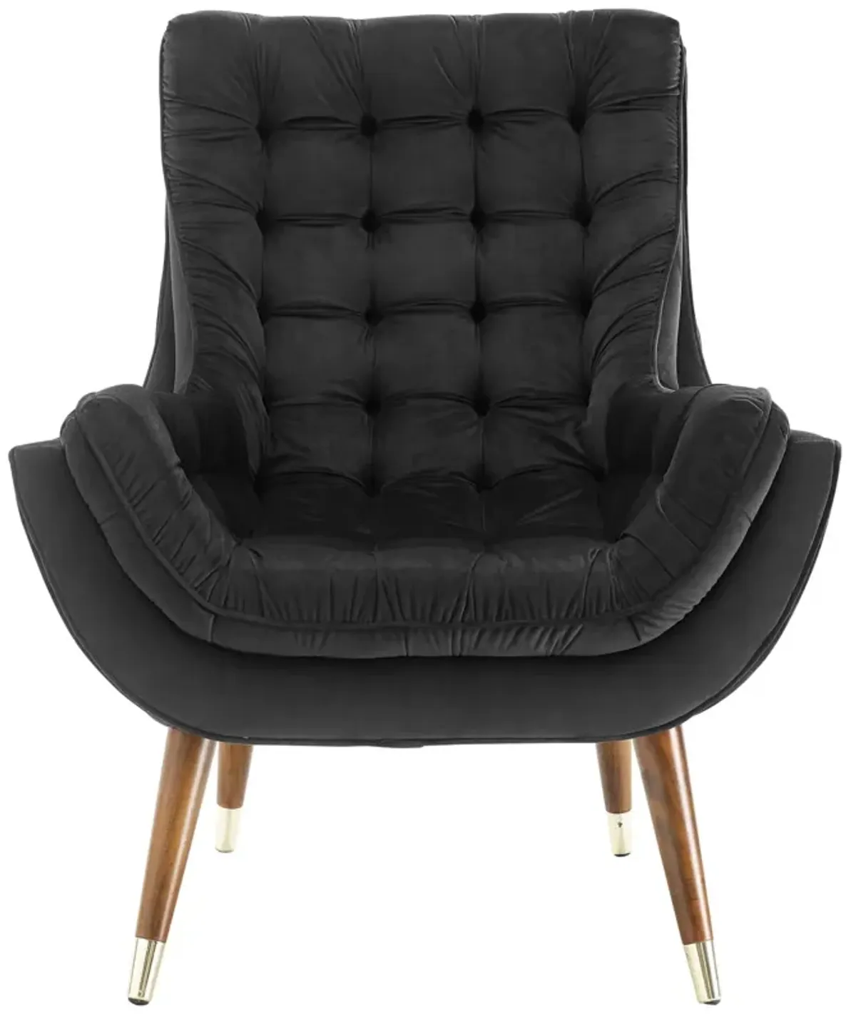 Suggest Button Tufted Performance Velvet Lounge Chair