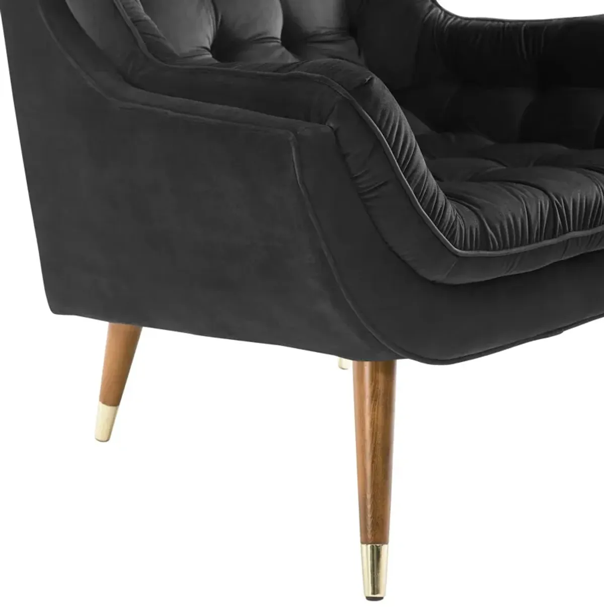 Suggest Button Tufted Performance Velvet Lounge Chair