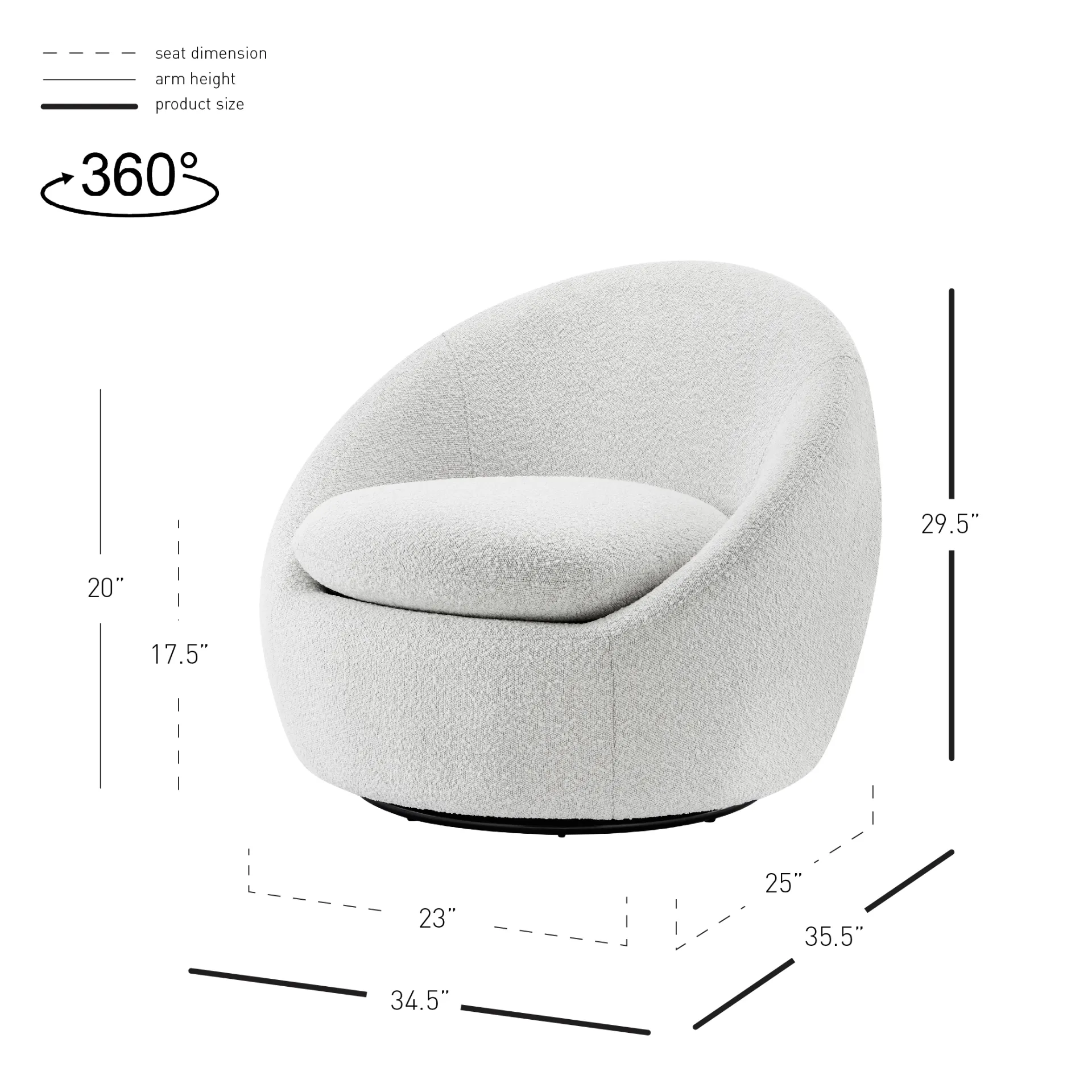 Adelmo Swivel Accent Chair