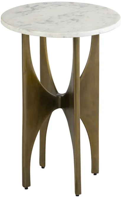 Elroy Accent Table - Brass