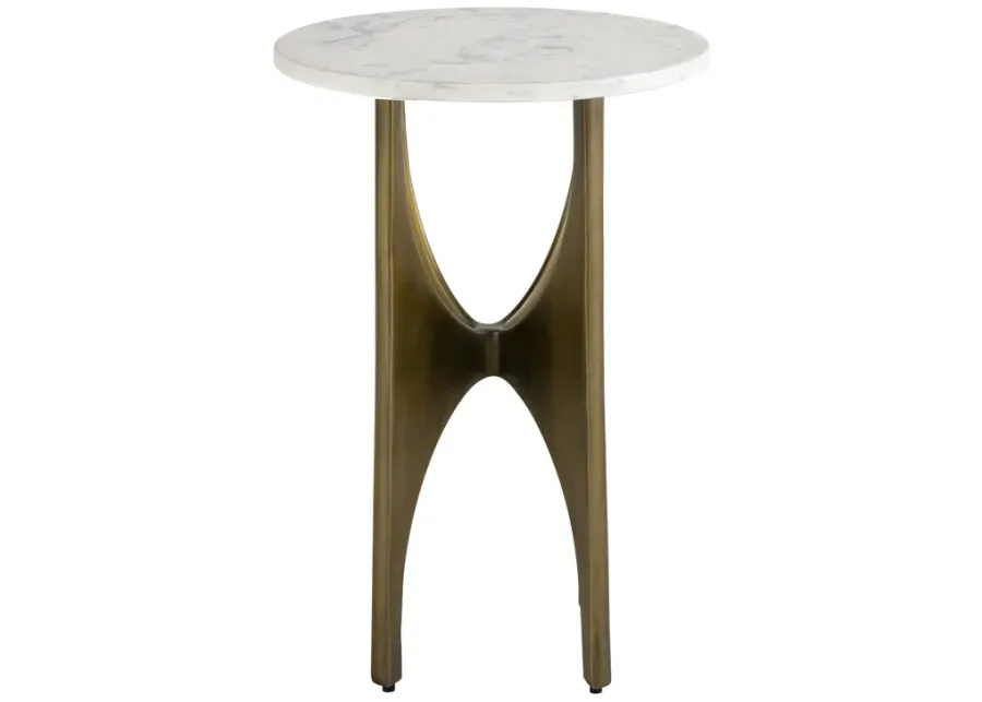 Elroy Accent Table - Brass