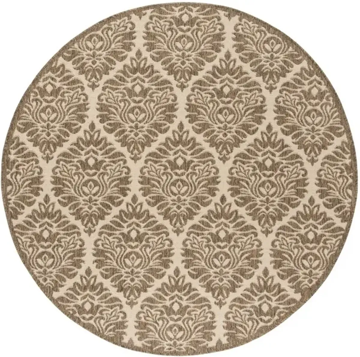 LINDEN 135 Collection LND135C-6R Cream / Beige 6'-7" X 6'-7" Round