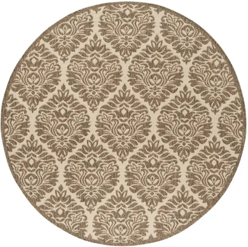 LINDEN 135 Collection LND135C-6R Cream / Beige 6'-7" X 6'-7" Round