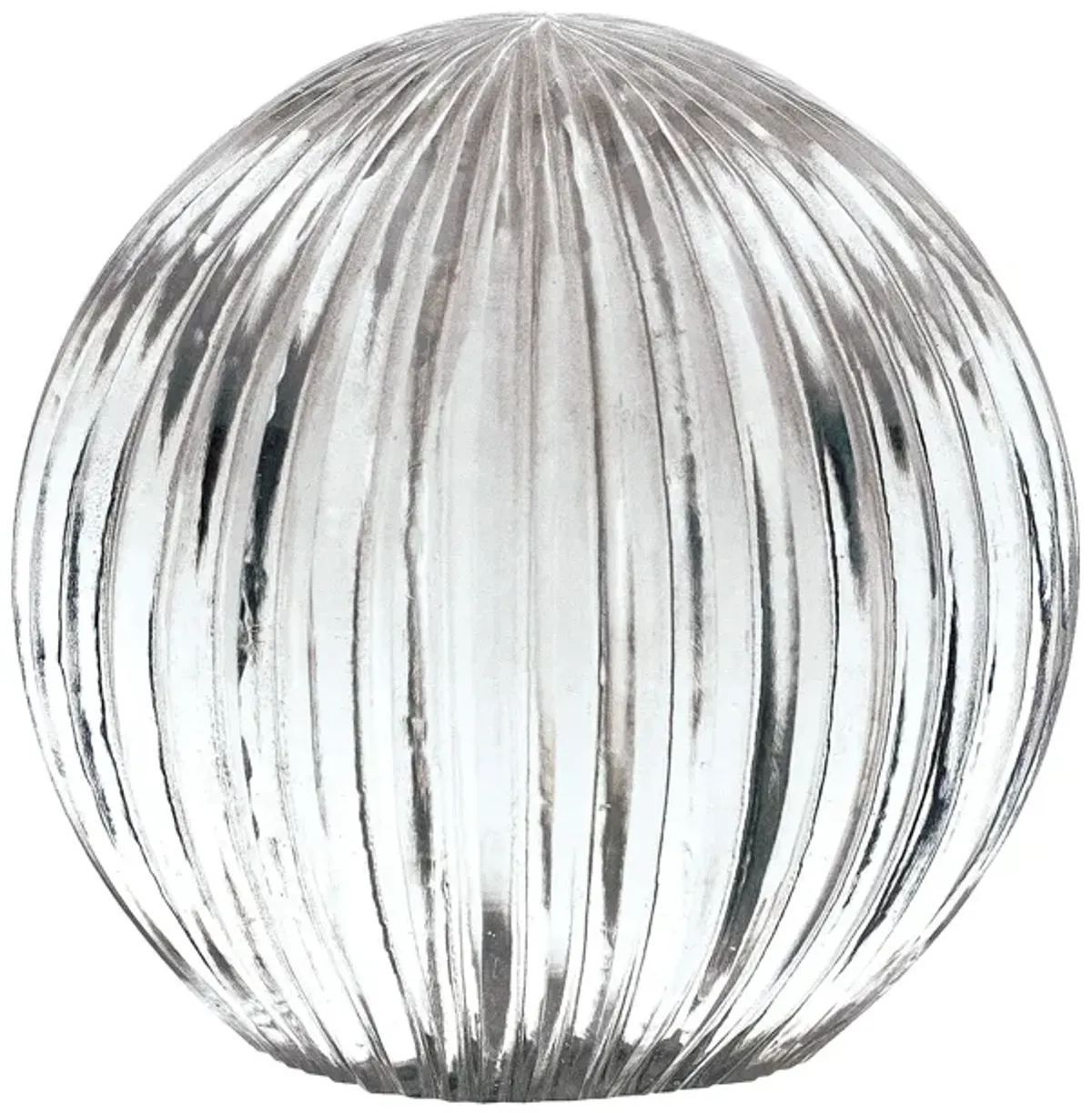 Ribbed Glass Globe