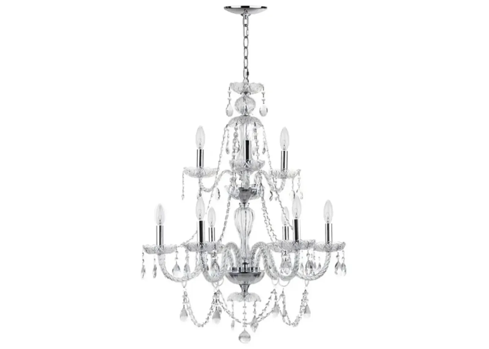 Aura 9 Light 26-Inchdia Adjustable Beaded Chandelier