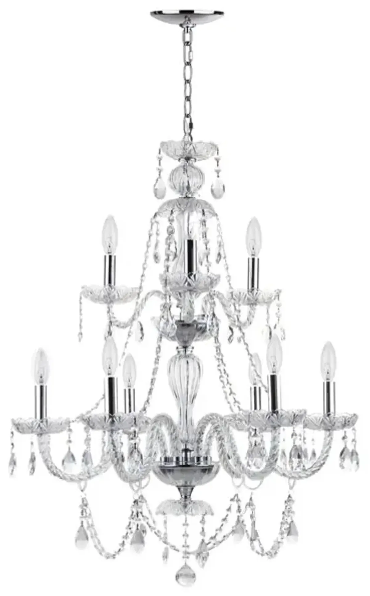 Aura 9 Light 26-Inchdia Adjustable Beaded Chandelier