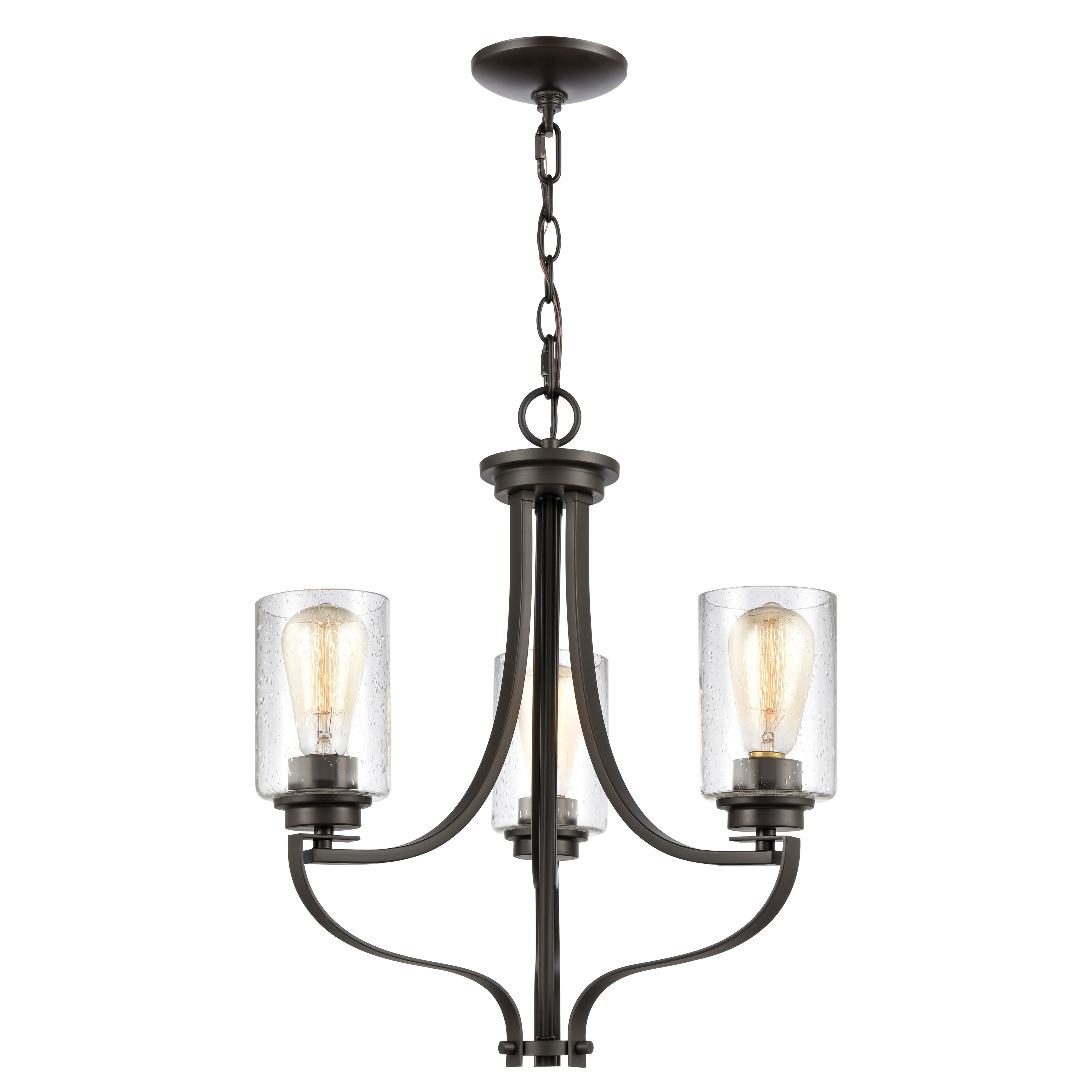 Market Square 19" Wide 3-Light Chandelier - Oil Rubbed Bronze