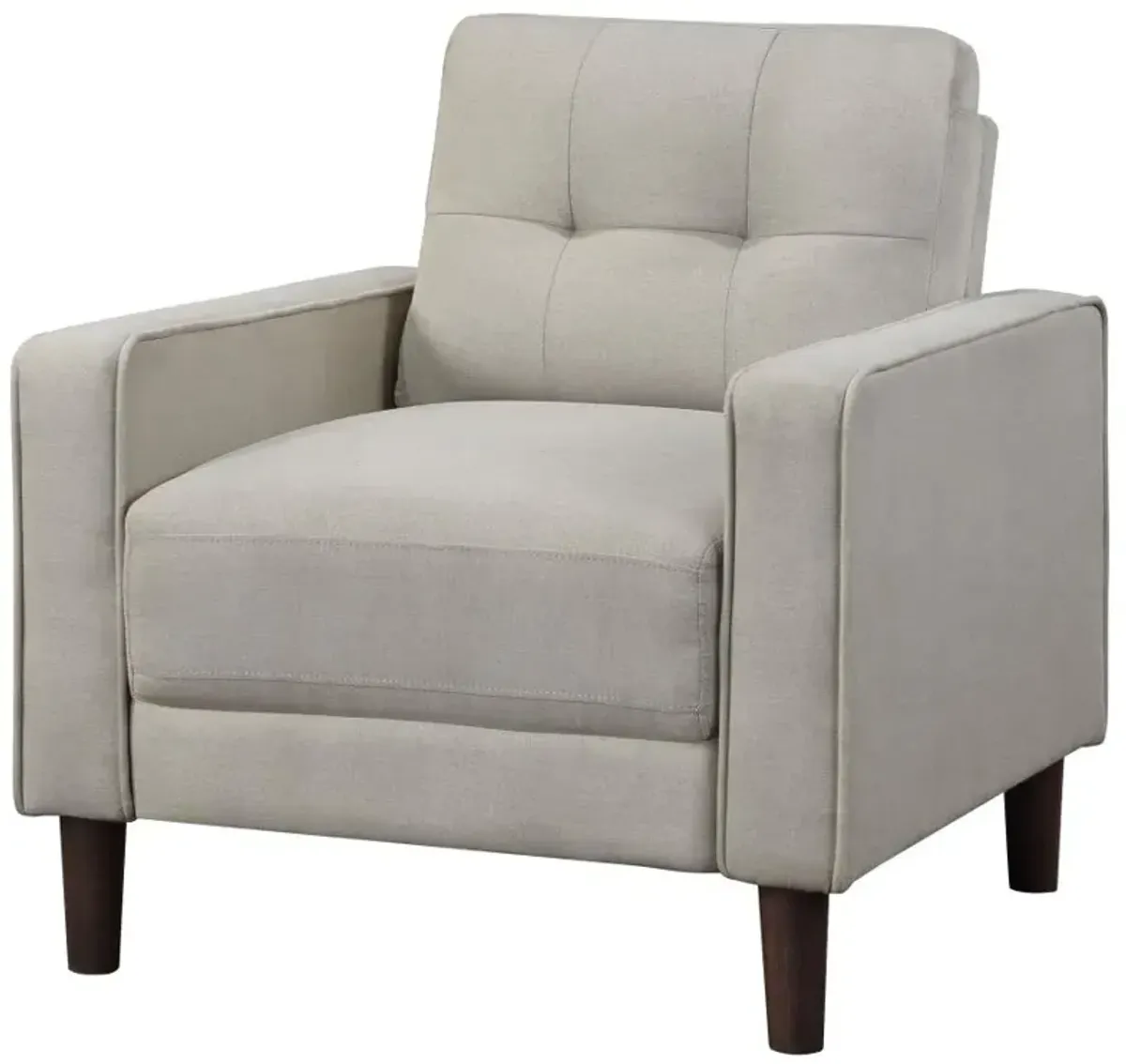 Bowen Upholstered Track Arms Tufted Chair Beige