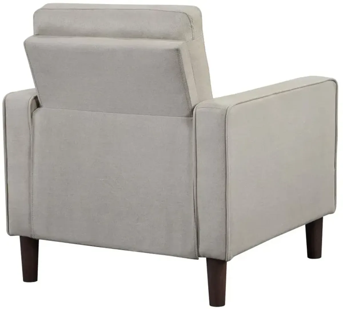 Bowen Upholstered Track Arms Tufted Chair Beige