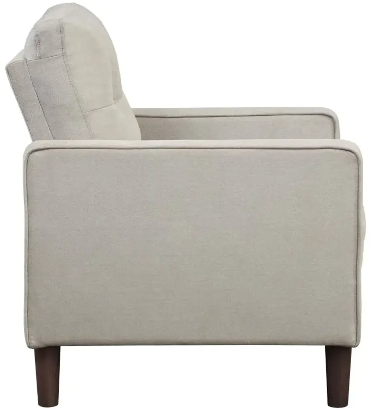 Bowen Upholstered Track Arms Tufted Chair Beige