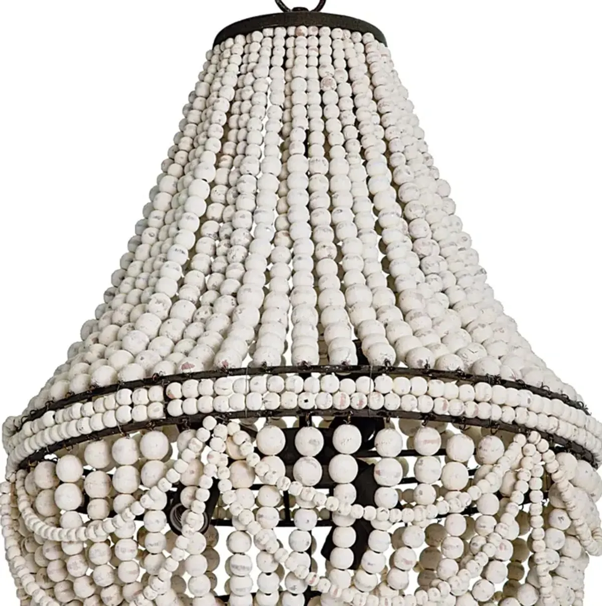 Malibu Chandelier (Weathered White)