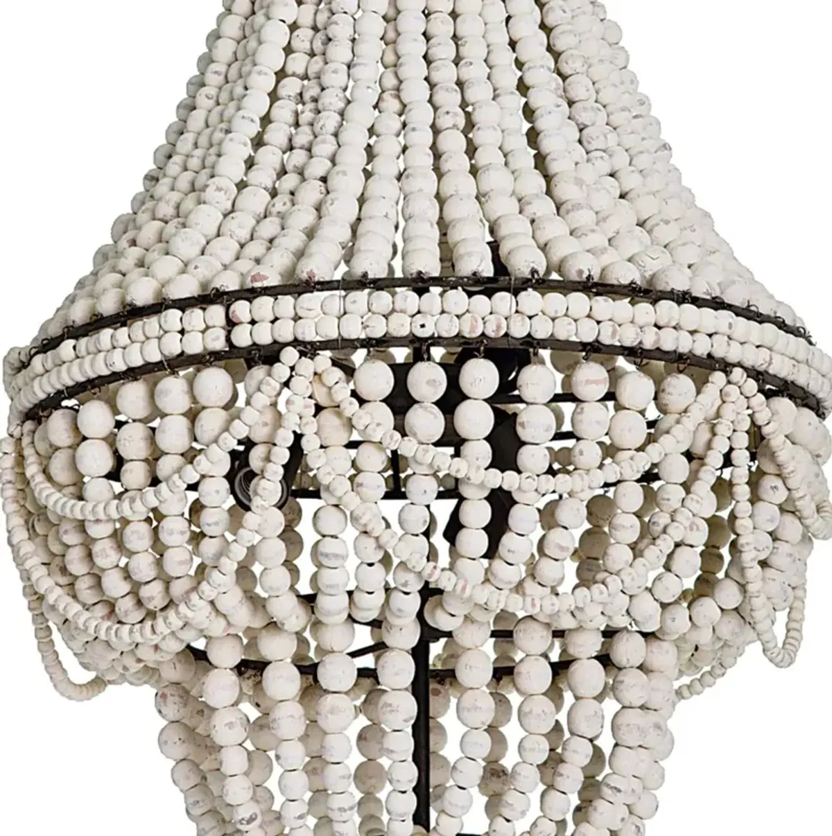 Malibu Chandelier (Weathered White)