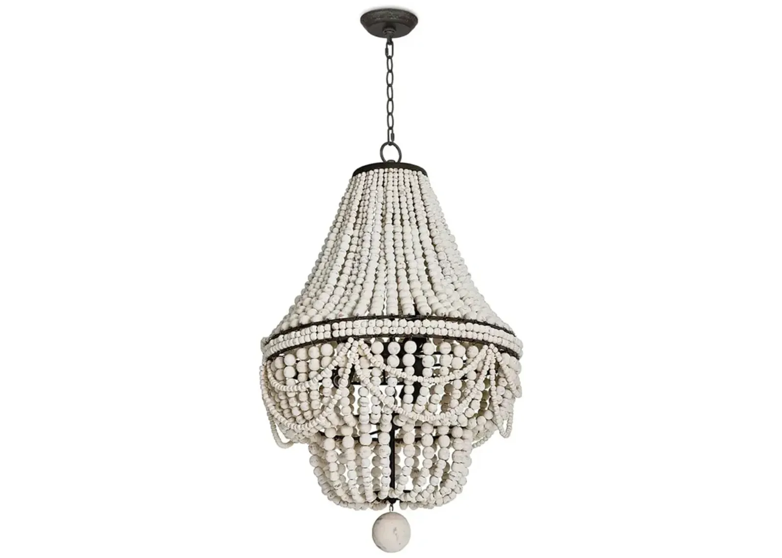 Malibu Chandelier (Weathered White)