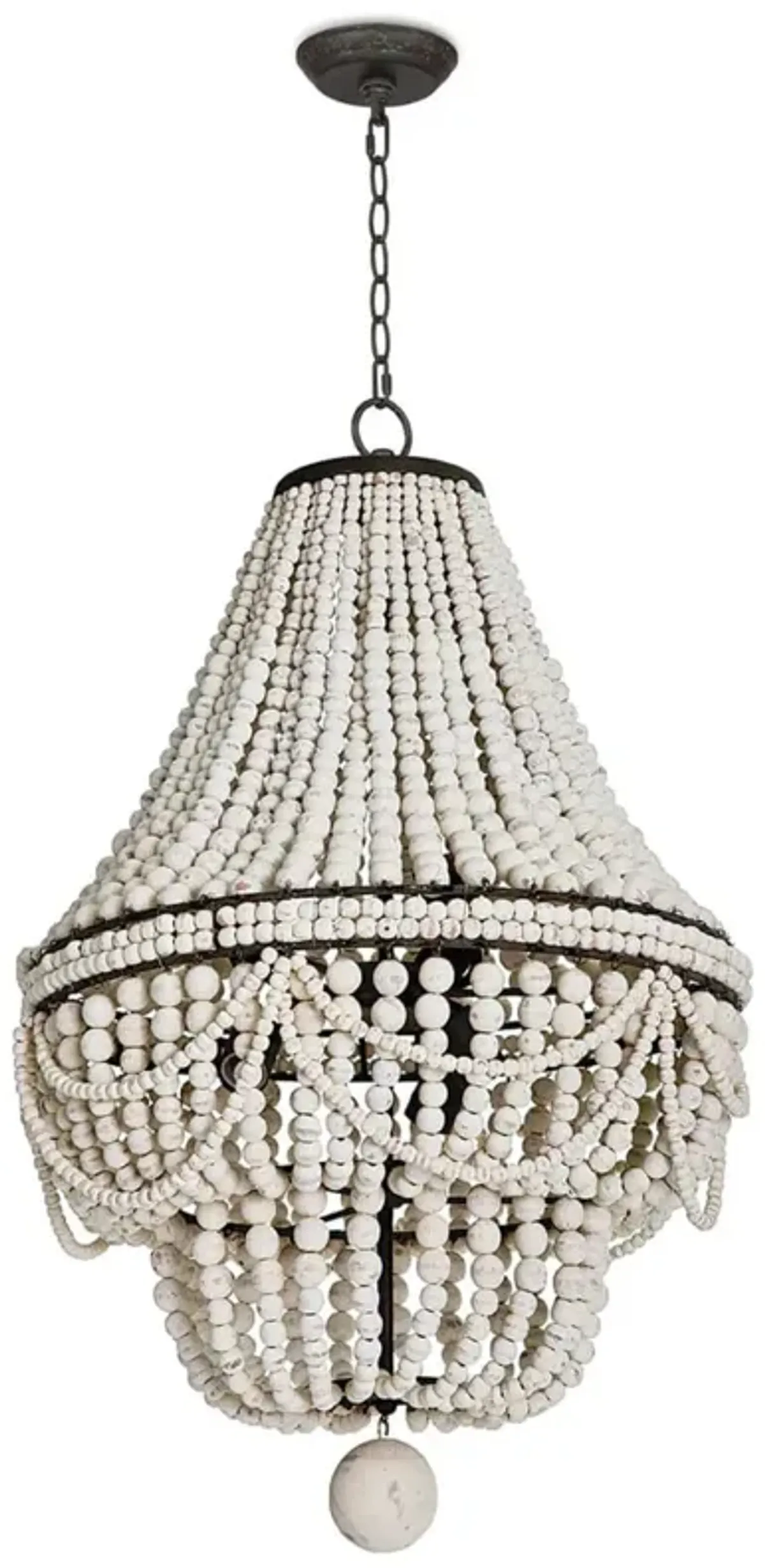 Malibu Chandelier (Weathered White)