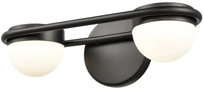 Nelly 14" Wide 2-Light Vanity Light - Matte Black