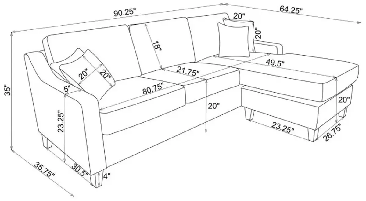 Adriel Upholstered Sectional 