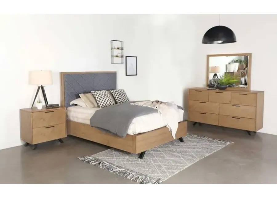 Taylor 4-piece Queen Bedroom Set Light Honey Brown and Grey