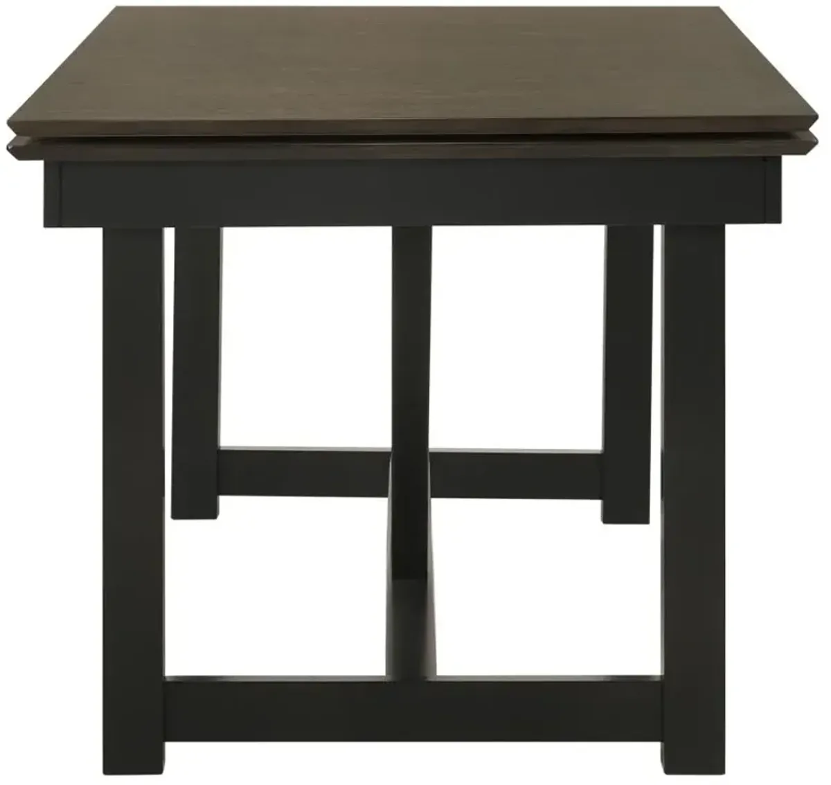 Malia Rectangular Dining Table with Refractory Extension Leaf Black