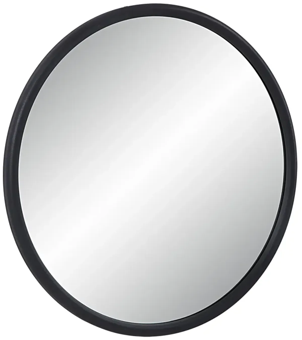 Namur 36" Tall Round Mirror, Matte Black