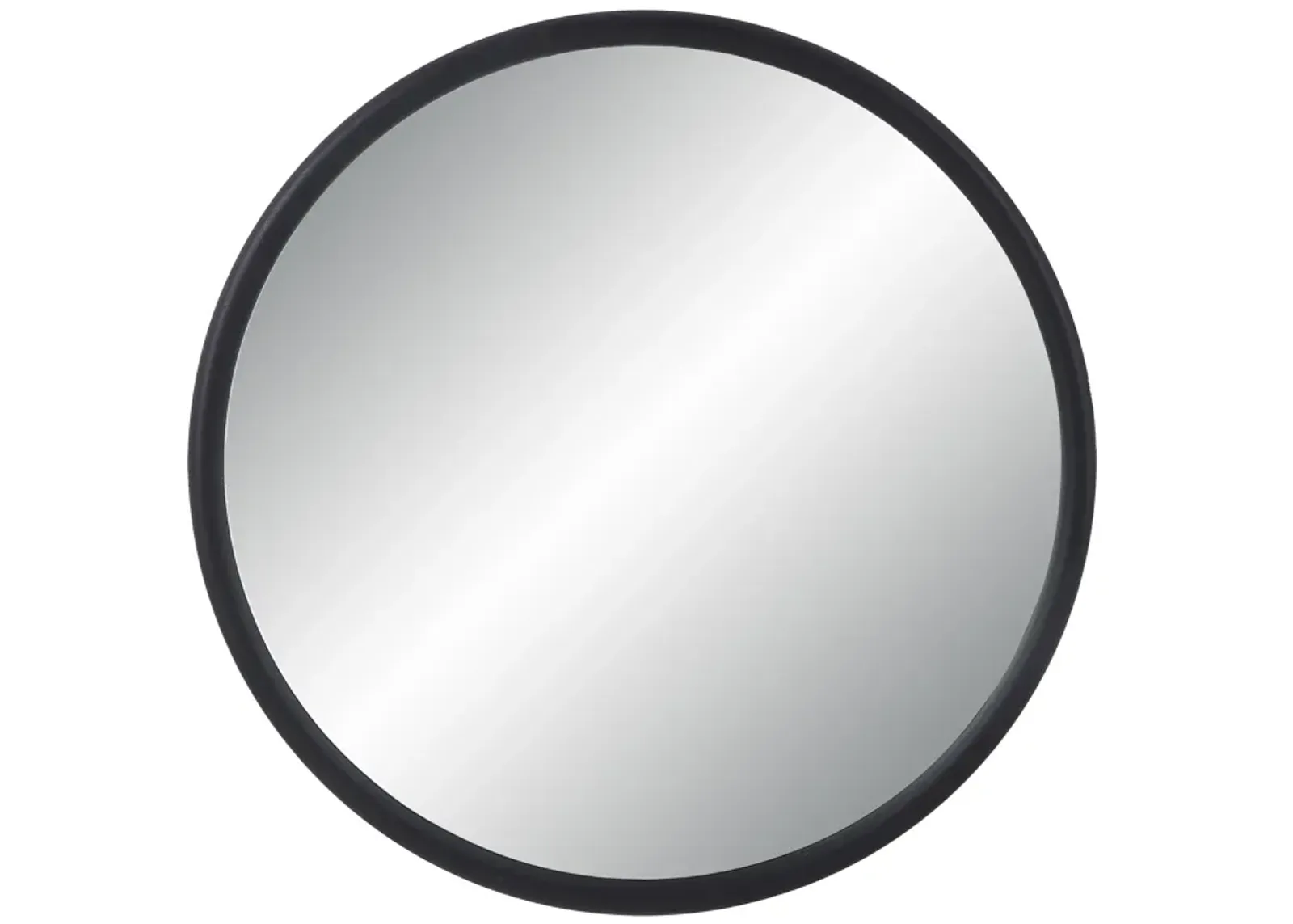 Namur 36" Tall Round Mirror, Matte Black