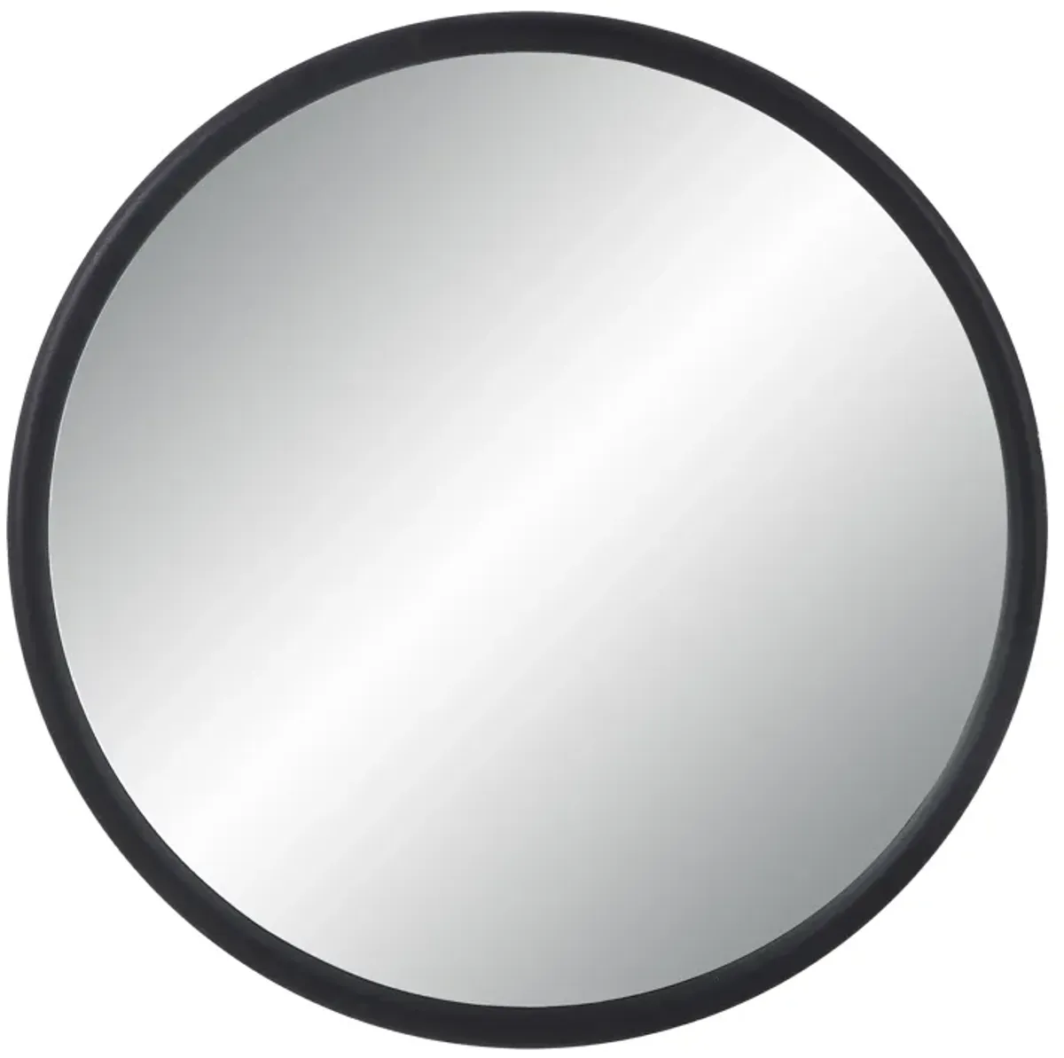 Namur 36" Tall Round Mirror, Matte Black