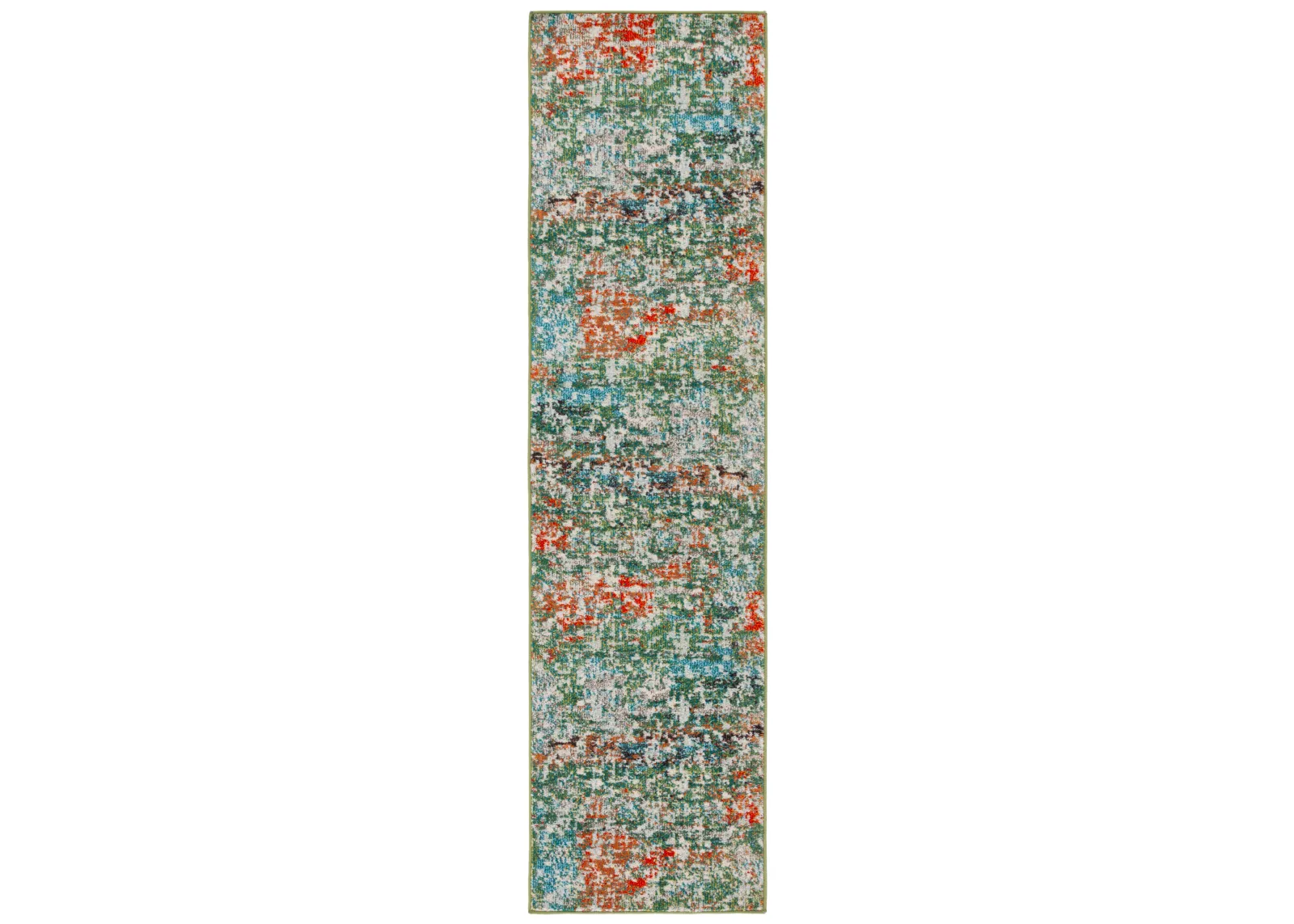 MADISON 469 GREEN  2'-2' x 8' Runner Rug