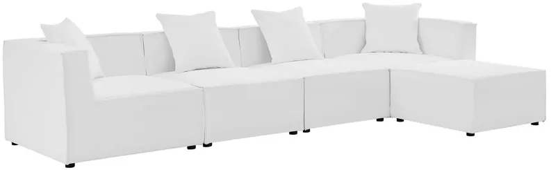 Saybrook Outdoor Patio Upholstered 5-Piece Sectional Sofa