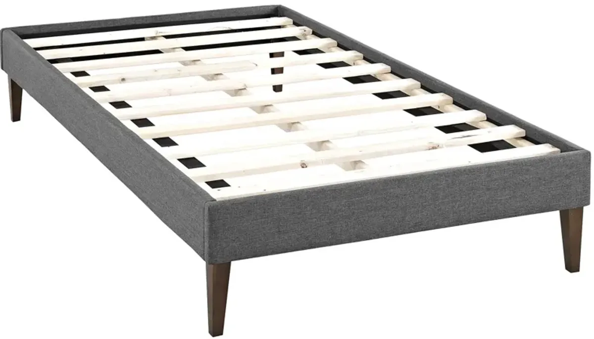Sharon Fabric Twin Bed Frame with Squared Tapered Legs by Modway